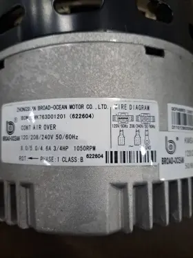 Bom-zwk763d01201 Nordyne Maytag Nutone Frigidaire 622604 Furnace Blower Motor / 120/240v 3/4 Hp #3