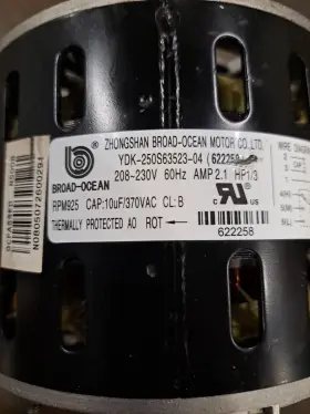 Ydk-250s63523-04 Nordyne Tappan Frigidaire 622258 Zhongshan Broad-ocean Furnace 1/3hp Blower Motor #2