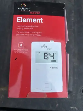 Ac0057 Nuheat A Vent Element Non- Programmable Thermostat White New