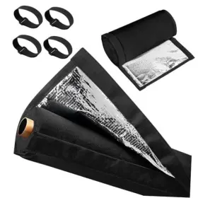 Cpic2223 Nurforta Upgraded 3-layer Thickened Hvac Copper Pipe Insulation Cover - 72x10.2 Black