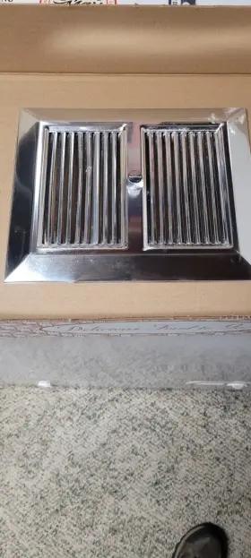 1o.5x8.5 Nutone 026715261543 Chrome Exhaust Fan Grille Cover Preowned #2