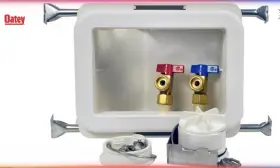 38471 Oatey 38479 Fire Rated Cpvc Washing Machine Outlet Box With 1/4 Turn Brass Valve