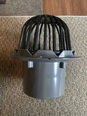 Oatey 78016 306577 Roof Drain 4 Inch Pvc Abs Dome Guard Plastic Black/grey