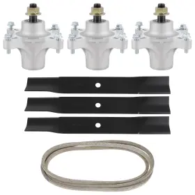 176163-5209-1501573722 Ocpty Lawn Mower Deck Rebuild Mx5000 Mx5060 1 Belt 3 Blades Spindle Assembly