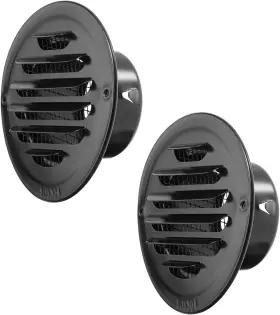 Jmus00137 Oganazi 2 Pcs 3 Inch Stainless Steel Air Vents Round Black Soffit Vent Cover Fl