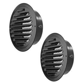 Jmus00192 Oganazi 2pcs 6 Inch Stainless Steel Air Vents Round Black Soffit Vent Cover