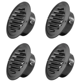 Jmus00239 Oganazi 4 Pack Inch Round Soffit Vents Black 304 Stainless Steel Screen Mesh Air Wall Vent