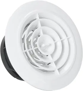 Onnao 726084670570 4 Inch Round Air Vent Abs Adjustable Soffit White Grille Cover Exhaust
