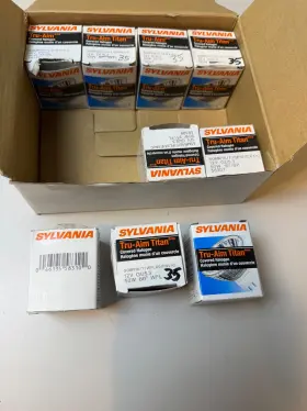58327 Osram Sylvania Lot Of 9 50-watt Mr16 Halogen Light Bulb 12v Gu5 3 Tru-aim Titan