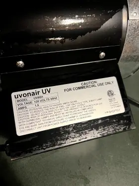 Uv80h Ozone Environmental Technologies Uvonair 8 Inch Uv Air Purifier