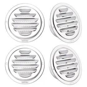 Pta231008tt000719 Patikil 304 Stainless Steel Air Vents 3 Inch 4pcs Round Louver Grille Vent Cover S