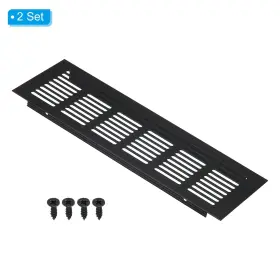 Pta231114tt000356 Patikil 10 X 3 Inch Door Air Vent Cover 2pcs Aluminum Grille Ventilation Cov #3