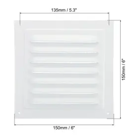 Pta231115tt000495eu Patikil 6 Inch X6 Aluminum Gable Vent 2 Pack Exterior Wall Outlet Cover Hva #2