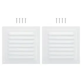 Pta231115tt000495eu Patikil 6 Inch X6 Aluminum Gable Vent 2 Pack Exterior Wall Outlet Cover Hva