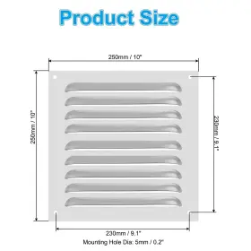 Pta240708tt000675eu Patikil 10 X Inch Aluminum Vent Cover Screen Air Grille Ventilation #2