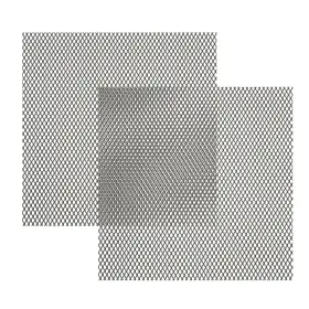 Pta241125tt003390eu Patikil 4 Inch L X W Universal Car Grill Mesh 2pcs 2x3mm Diamond Hole Aluminum E