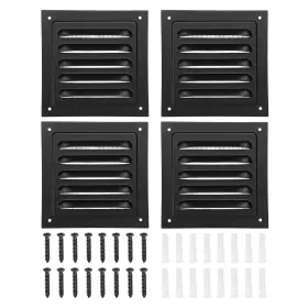 Pta250208tt000989jp Patikil 4 Inch X4 Aluminum Gable Vent 4pcs Exterior Wall Outlet Square Soff