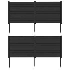 Hcst00783 Patiojoy 2pcs 48 Inch L X 37.5 H Air Conditioner Fence Screen Panel Kit With Ground Stakes