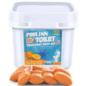 Ap9105 Paulinn Rv Toilet Treatment Drop Ins 50 Packs Septic Tank Pods Holding Tan