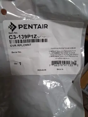 C3-139p1z Pentair 1/2 Inch Clear Pump Strainer Lid