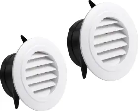P016-4in Peoin 2 Packs Soffit Vents 4 Inch Vent Cover - Round With