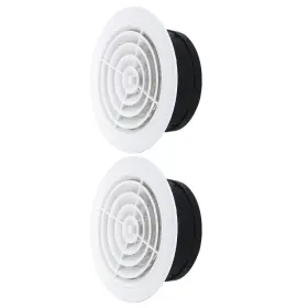 Peroup 601968363482 2x 6 Inch Round Air Vent Adjustable Grill Soffit With Screen Rotate Type