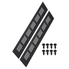 Peroup 609044736847 2 Pack 10 Inch X2 Air Vent Cover Door Aluminum Grille Ventilation Louvered Black