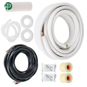 Pf4871328 Powerfit White 1/4 In - 3/8 Dia. Install Kit 50 Feet For Mini Split Heat Pump Systems