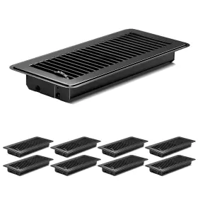 Tf-12 Pralena Floor Vents Registers 4x12 Inch Rust-proof Finish For Home Heater Floo