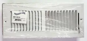 Premier Aire 848615005153 Air Vent Cover Register Grille 4 Inch X 12 2-way For Ceiling Sidewall White Stamped