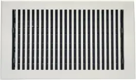 Prima Decorative Hardware 814frca-vr102-wht-h Cast Aluminum Floor Register 8 X 14 Modern Contemporary