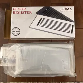 Vr-102-wh Prima Decorative Hardware Cast Aluminum Floor Register 4 X10 Vr102