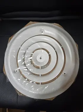 Pro Select 781889140703 8 Inch Round White Ceiling Diffuser With Hardware 360 Air Flow Free Us Shipping