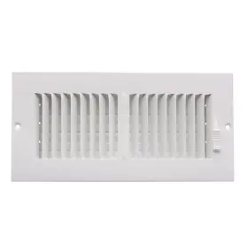 Ps2ww10p Proselect 10x4 Inch 2-way Stamped Steel Sidewall And Ceiling Register In White