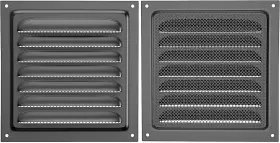 Puunkeey 313022287244 2packs - 8 Inch X Black-stainless Steel Metal Vent Cover Square Soffit A
