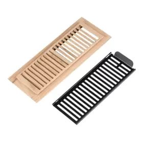 Qirui 655160583261 Red Oak Hardwood Drop In Floor Register 4x12 Inch High Output Air Flow Wit #3