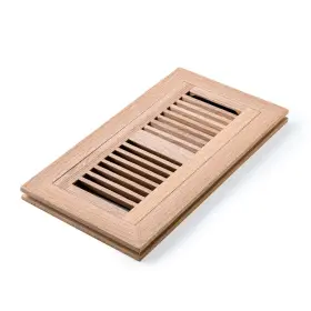 Qx-fm4x10wo Qixiang White Oak Hardwood Flush Mount Floor Register 4x10 Inch With Damper High Outp