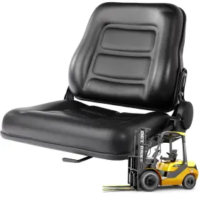 Fs-01 Qiyuezaiye Universal Forklift Seat With Adjustable Backrest - Durable Leather Comfortabl