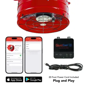 Afgsmtpro30 Quietcool Systems Afg Smt Pro-3.0 Smart Attic Fan For Gable Vents - 2940 Cfm App Contro #2