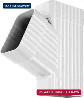 Qwork 795973761194 Downspout Gutter Y Connector 2x3 White Square Diverter For Rainwater Dra
