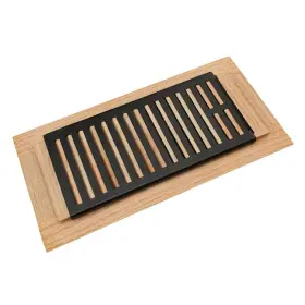 Razo 612292631963 White Oak Wood Floor Register Drop In Vent Cover With Damper 6 X 10 Inch D #2
