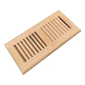 Razo 612292631963 White Oak Wood Floor Register Drop In Vent Cover With Damper 6 X 10 Inch D