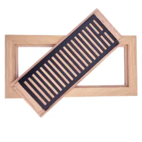 Fmro4x12 Razo Red Oak Flush Mount Floor Register Wood Vent Cover 4x12 Inch Duct Openin #3