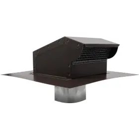 Rdp-bkx-10 Rdp Rooftop Exhaust Vent Cap With Damper And Bottom Extension - 10 Inch Brown