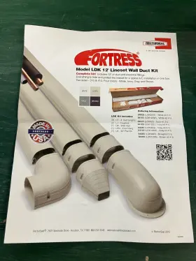 963085 Rectorseal Fortress Mini-split Lineset Wall Duct Cover Parts Ivory Color