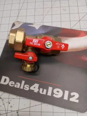 3420rab Red-white Valve 3/4 Pair Red-blue 1/4 Turn Inch Lead-free Brass 200k Btu 600 Psi Wog