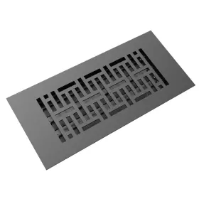 Wv64-612-sbnh Reggio Register 4x10 Low-profile Steel Floor Vent Cover - Black Woven Patter