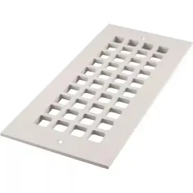 Reggio Registers 445014390342 Square Series 10 Inch X 4 White Aluminum Grille Vent Cover For Home Floors An