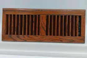 Ru412mo Registers Unique Inc. Four Decorative 4 Inch X 12 Hardwood Floor With Damper Made In Usa Nos