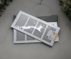 0065148 Reliabilt 2-pack 16x6 White Metal Return Grille Covers #0065148 Register Bundle